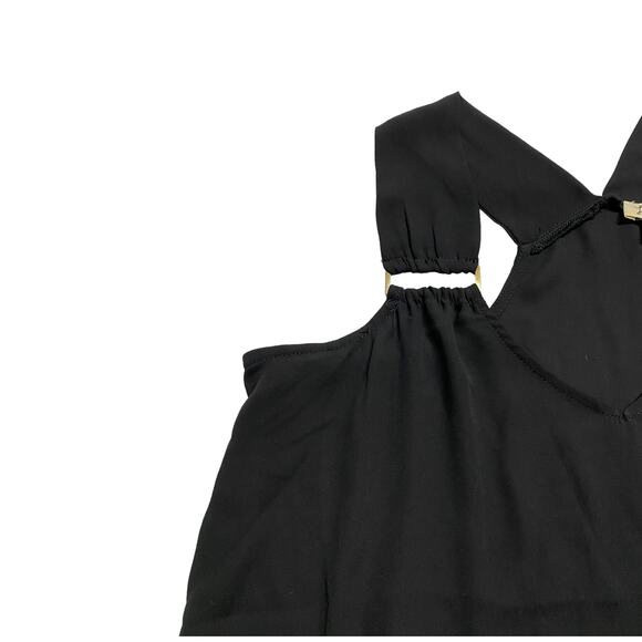 Lily white women halter neck blouse sleeveless sz xs black top sleeveless - Picture 9 of 16